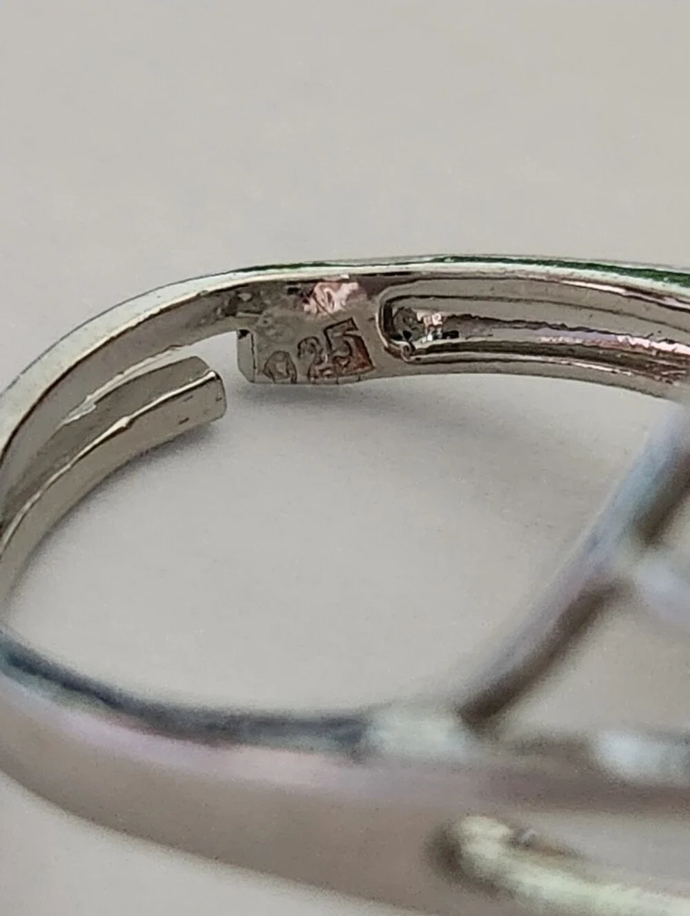 New 925 Silver Cushion Cut Emerald Diamond Adjustable Ring